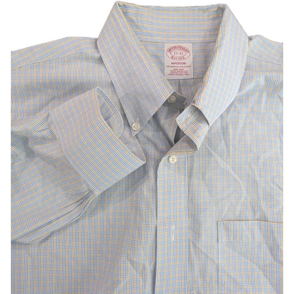 Brooks Brothers Dress Shirt Mens‎ 17 33  Madison Non Iron Supima Cotton Designer
